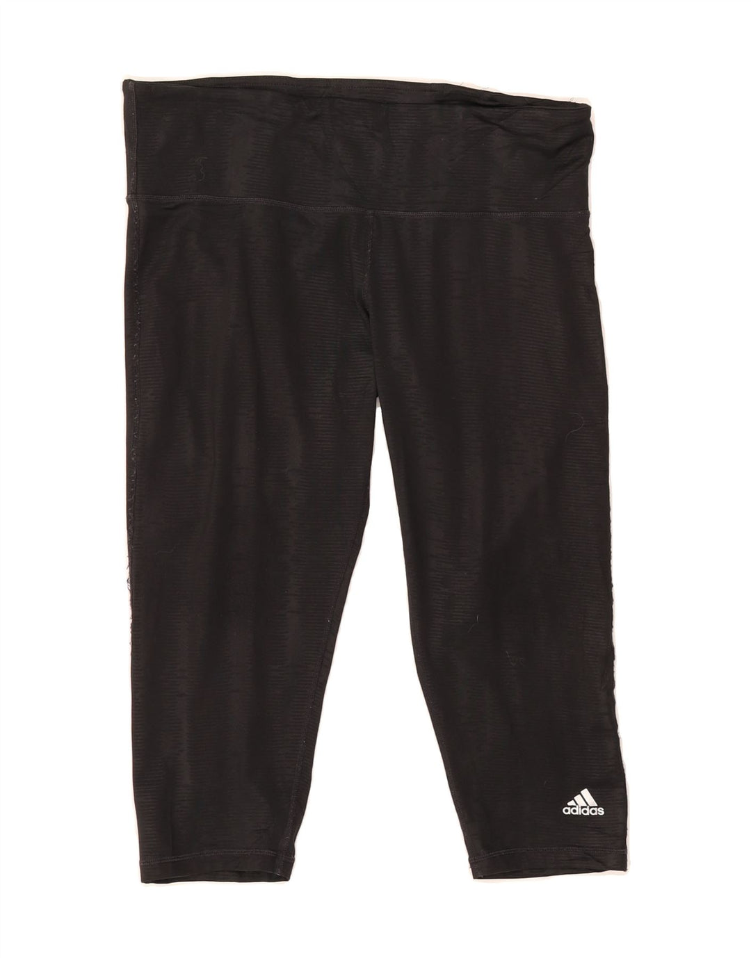 ADIDAS Womens Climalite Capri Leggings UK 14 Large  Black Polyester Vintage Adidas and Second-Hand Adidas from Messina Hembry 