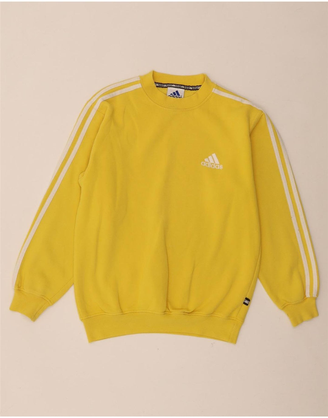Adidas Jungen Sweatshirt Pullover 13–14 Jahre, gelbe Baumwolle