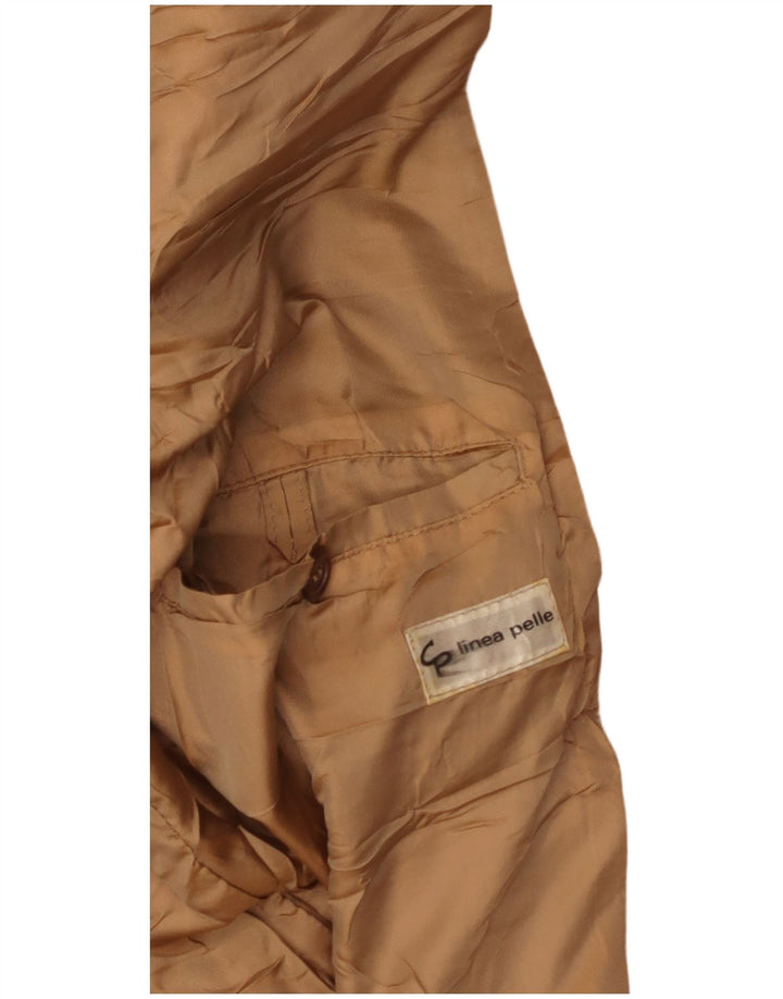 Vintage Herren Lederjacke UK 38 Medium Beige Leder