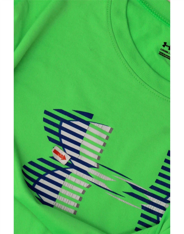 UNDER ARMOUR Jungen Heat Gear Graphic T-Shirt Top 13–14 Jahre XL Grün