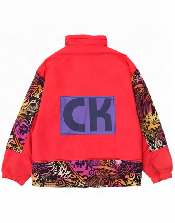 Capt. Cook Herren-Skijacke mit Grafik, UK 40, Größe L, Rot, Colourblock-Polyamid