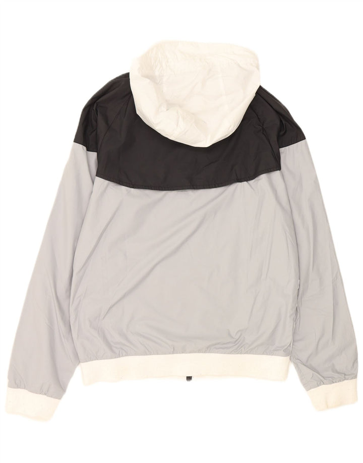 NIKE Mens Hooded Rain Jacket UK 36 Small Multicoloured Colourblock