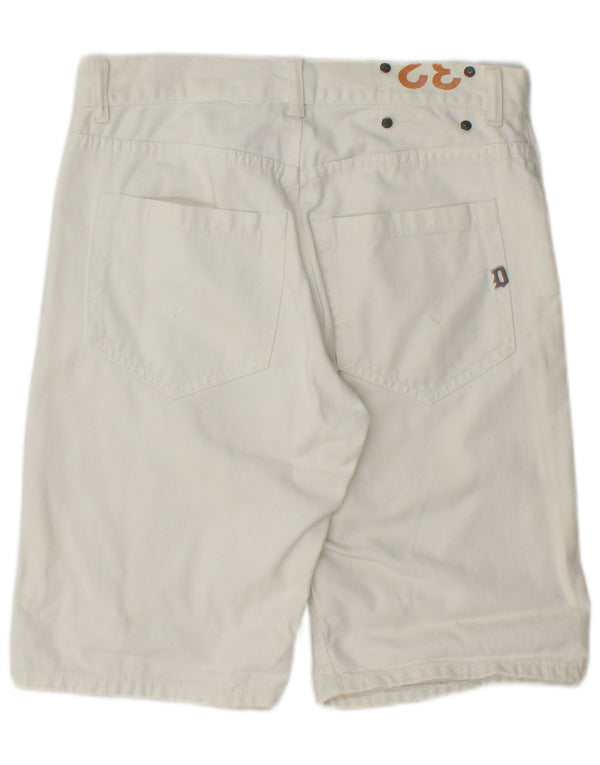 Vintage Herren Denim Shorts W32 Medium Off White Baumwolle
