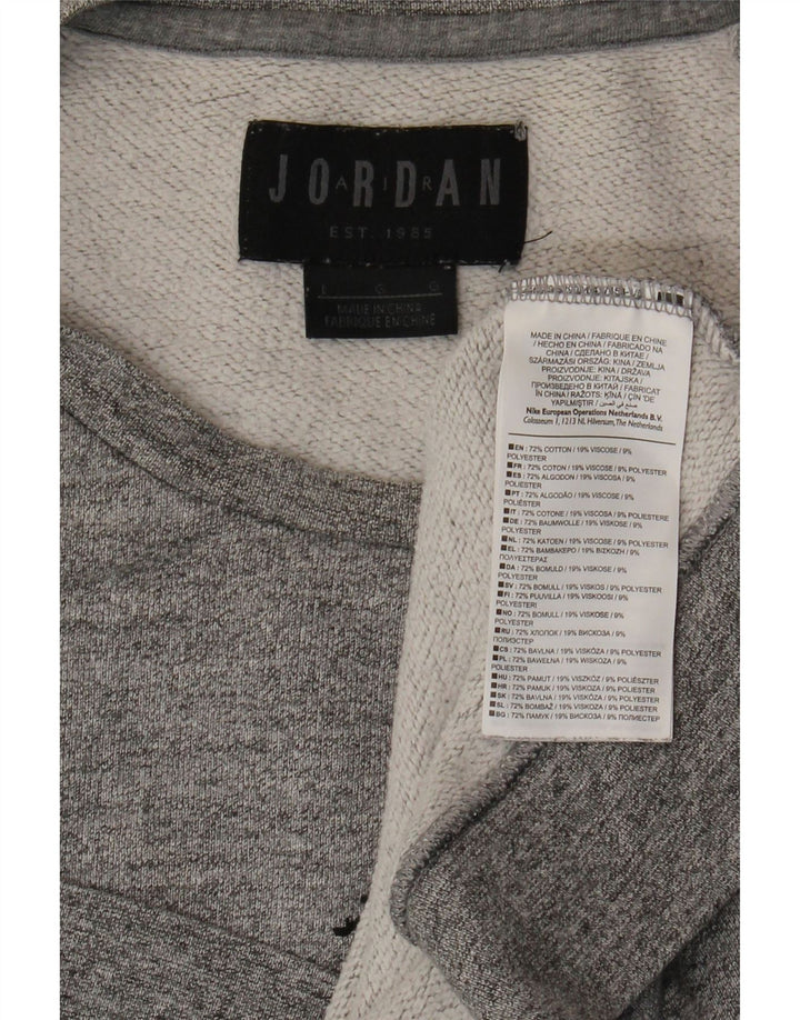 JORDAN Herren-Sweatshirt mit Grafik, groß, graue Baumwolle