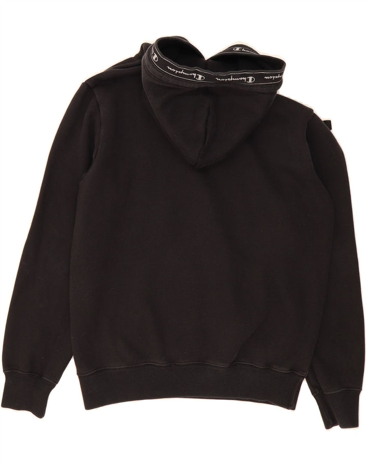 CHAMPION Mens Hoodie Jumper Small Black Vintage Champion and Second-Hand Champion from Messina Hembry 