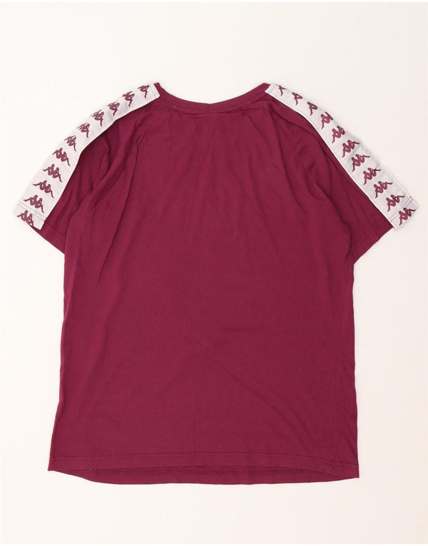Kappa Womens Graphic T-Shirt Top UK 16 Large Lila Colourblock Baumwolle