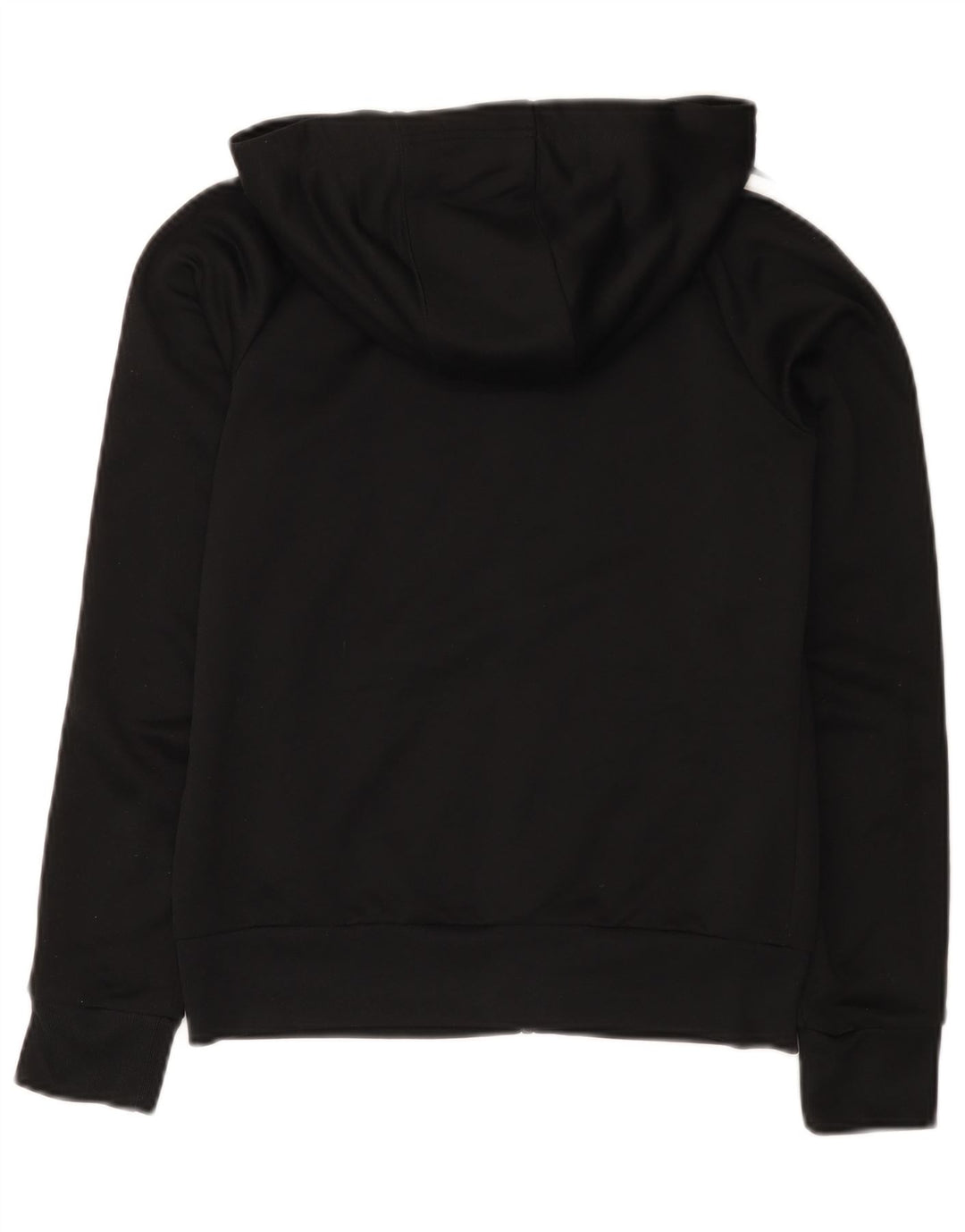 Adidas Jungen-Kapuzenpullover mit Reißverschluss, 11–12 Jahre, schwarzes Polyester