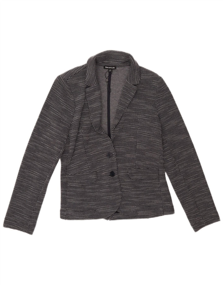 WHISTLES Damen-Blazer mit 2 Knöpfen, Gr. 10, Größe S, schwarz, gestreift, Baumwolle