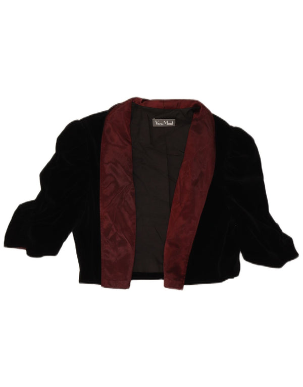 VERA MONT Offene Bolero-Jacke für Damen, UK 14, Größe L, Schwarz, Baumwolle