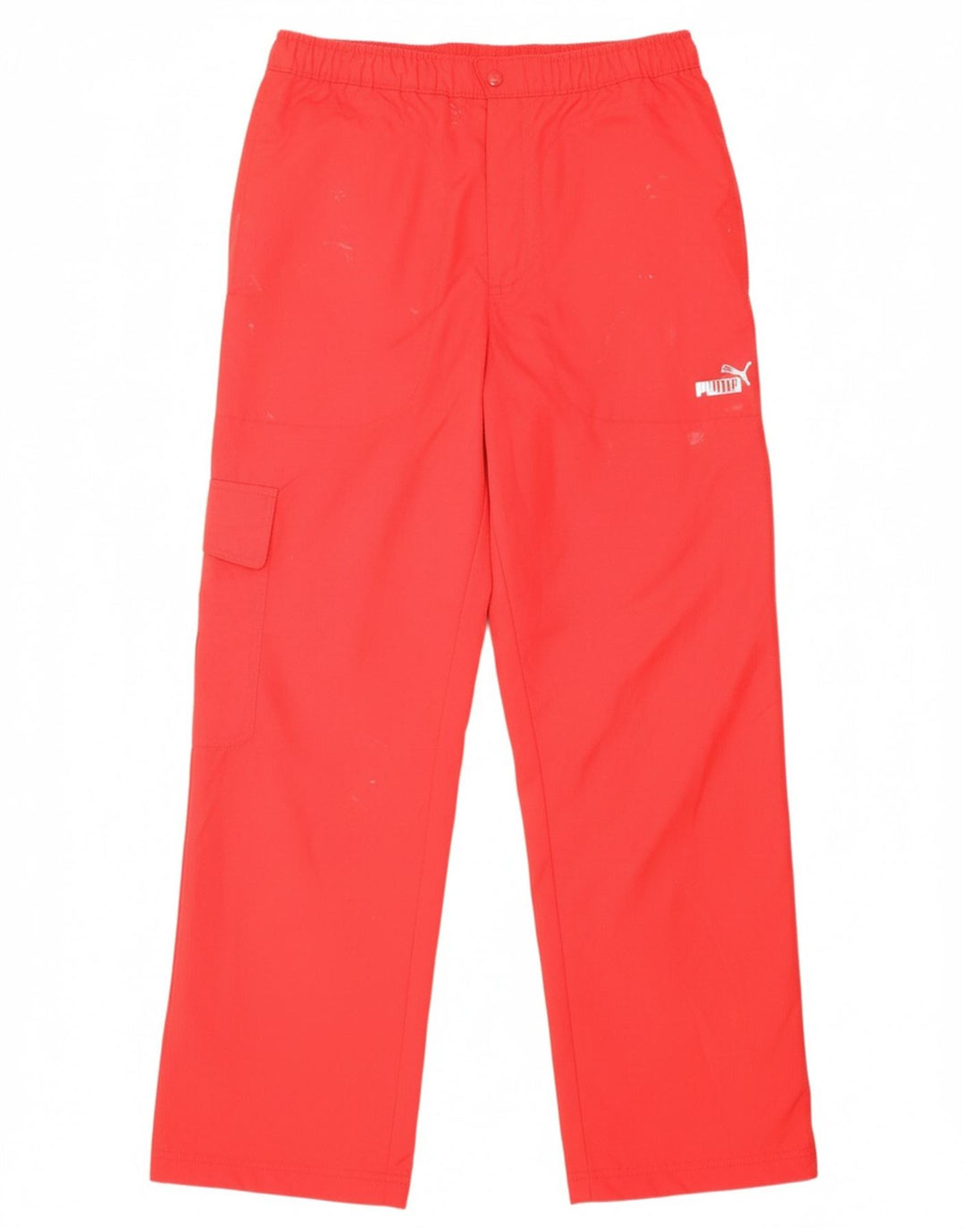 PUMA Mens Straight Cargo Trousers Medium W32 L32 Red Polyester Sports