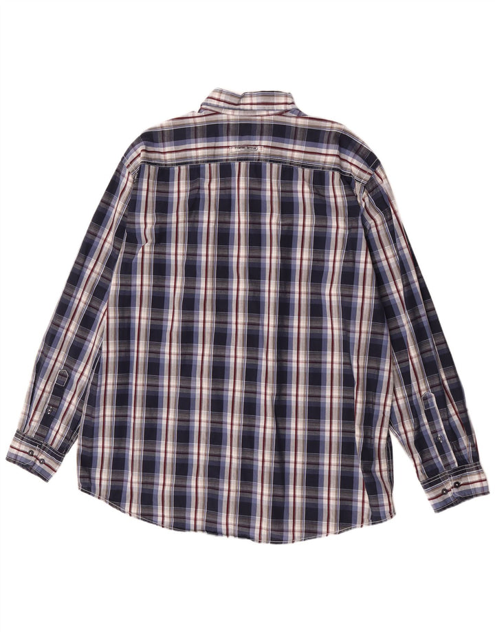 Camel Active Herrenhemd XL, marineblau, kariert, Baumwolle
