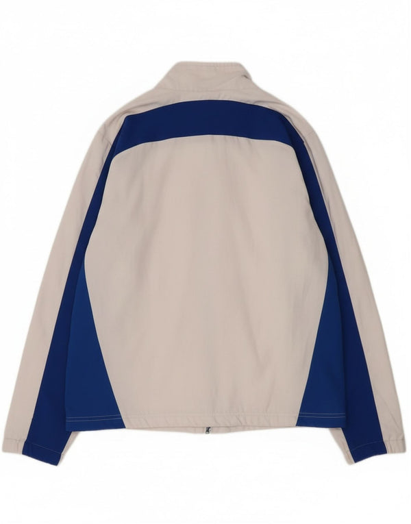 Fila Herren-Trainingsanzug-Top-Jacke, großes weißes Farbblock-Polyester