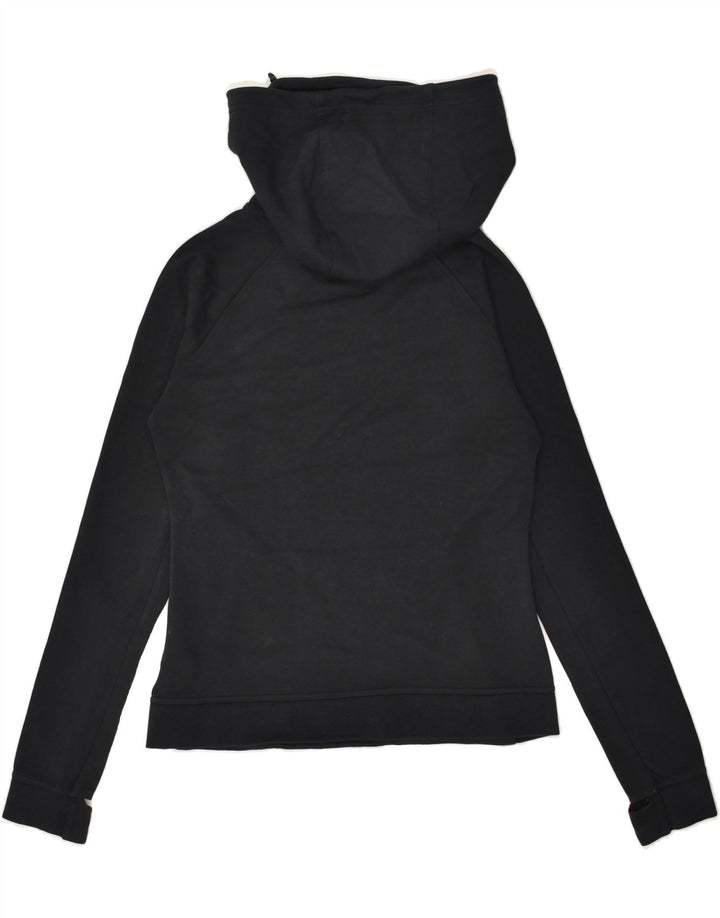 NIKE Womens Hoodie Jumper UK 8 Small Black Cotton | Vintage Nike | Thrift | Second-Hand Nike | Used Clothing | Messina Hembry 