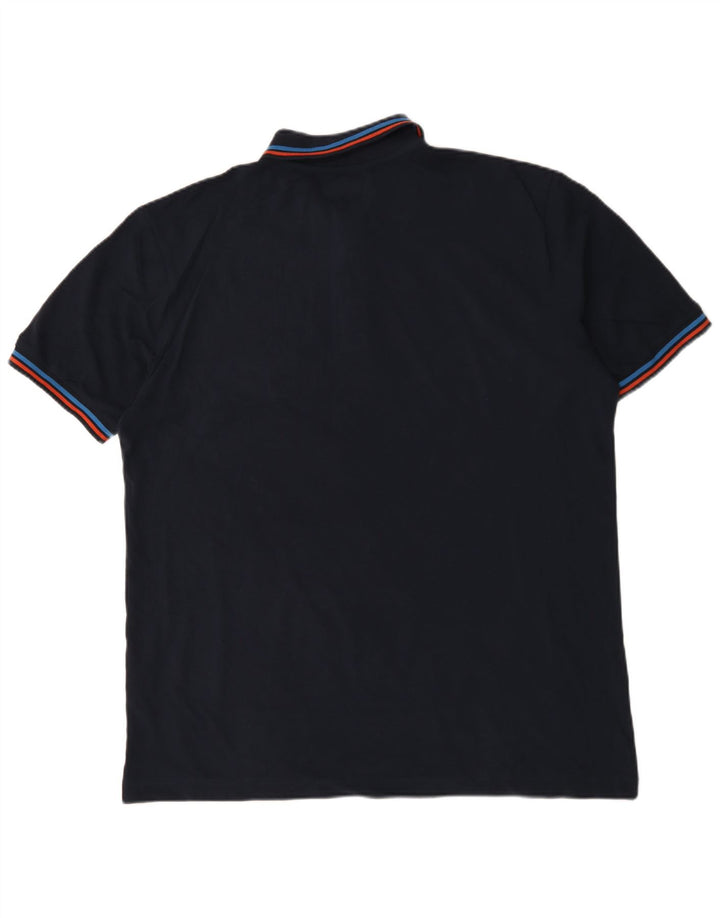 Kappa Herren Poloshirt 2XL Schwarz Baumwolle