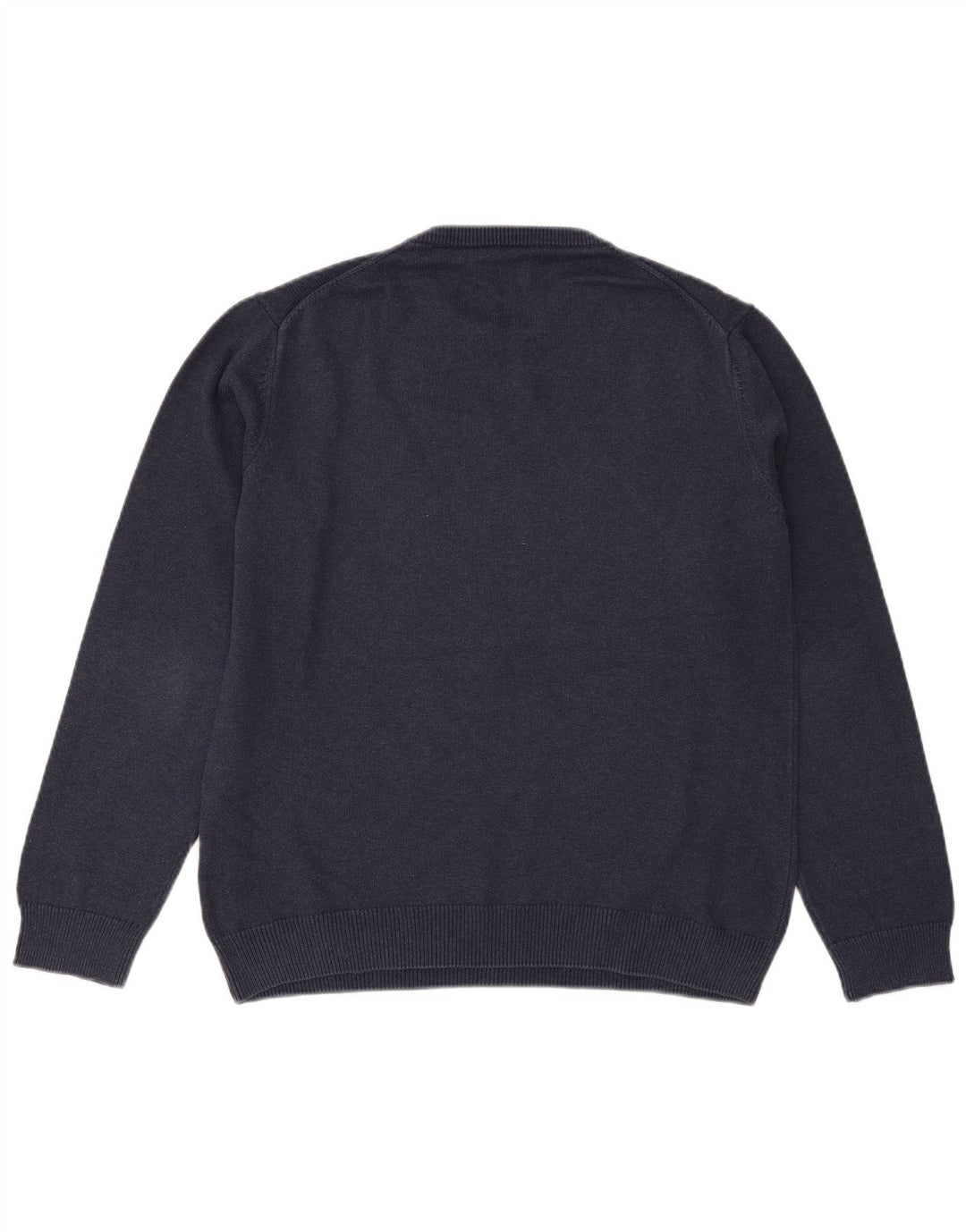 Gant Herren-Pullover mit Rundhalsausschnitt, groß, marineblaue Baumwolle