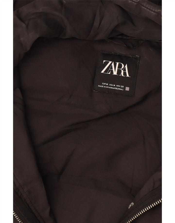 Zara Damen-Weste mit Kapuze, gepolstert, UK 14, mittelschwarz