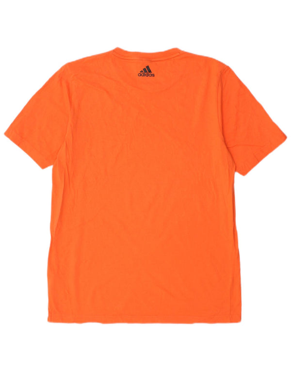 Adidas Herren Grafik T-Shirt Top Small Orange Baumwolle