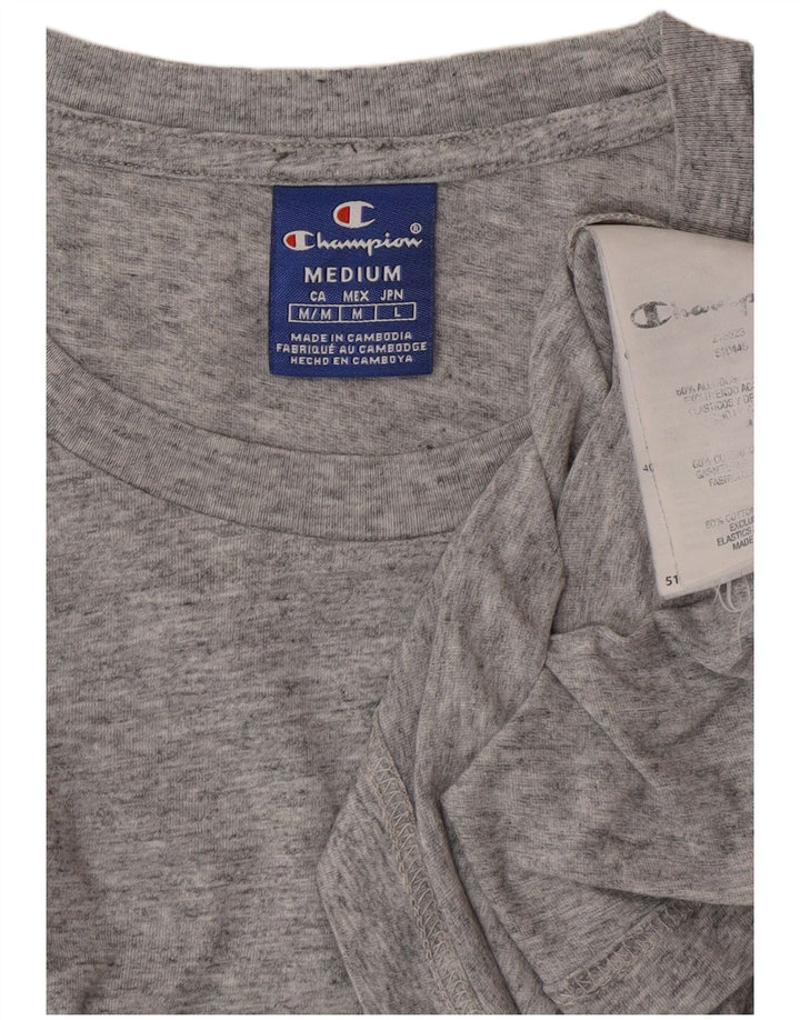 CHAMPION Herren-T-Shirt mit Grafik, mittelgrau gesprenkelte Baumwolle
