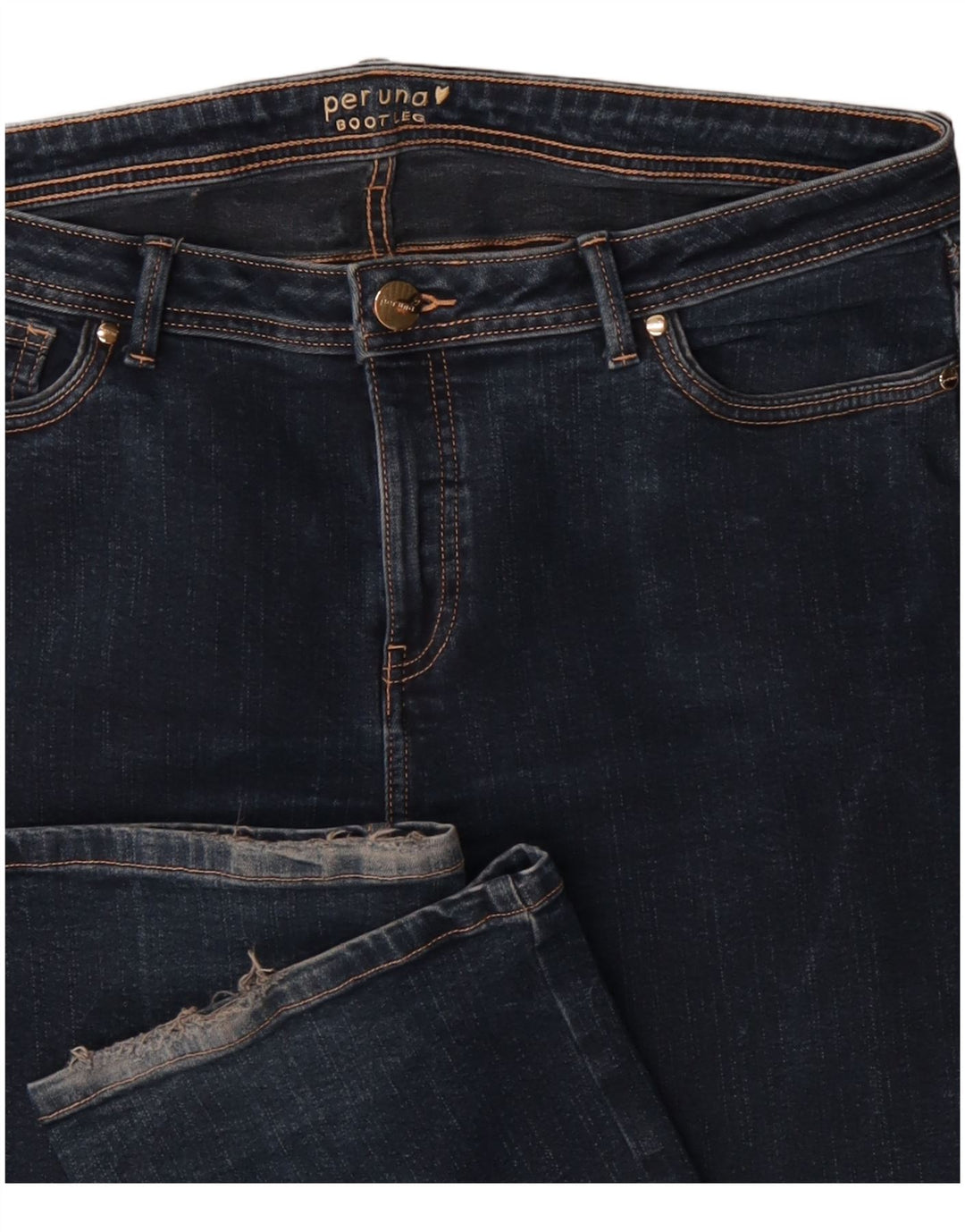 Marks & Spencer Damen Per Una Bootcut Jeans W36 L31 Marineblau