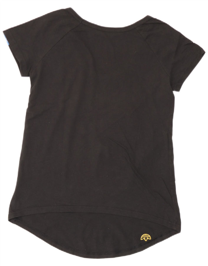 Adidas Damen Graphic T-Shirt Top EU 38 Mittelschwarze Baumwolle