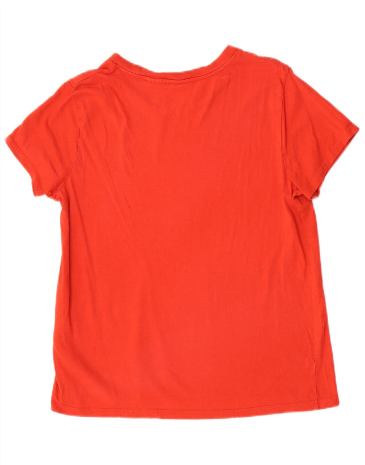 Levi's Damen T-Shirt Top UK 12 Mittelrote Baumwolle