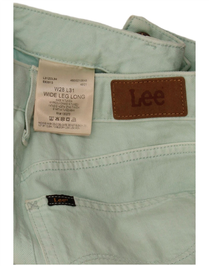 Lee Damen-Jeans mit weitem Bein, W28, L29, grüne Baumwolle