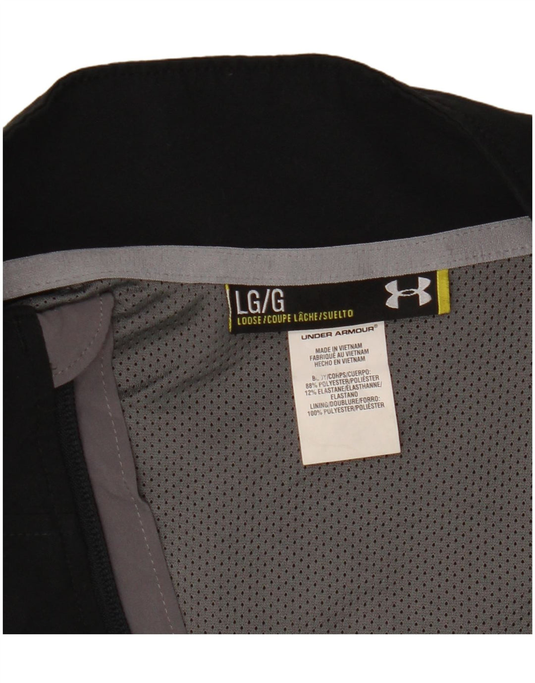 Under Armour Herren-Trainingsanzug-Top-Jacke, großes schwarzes Farbblock-Polyester