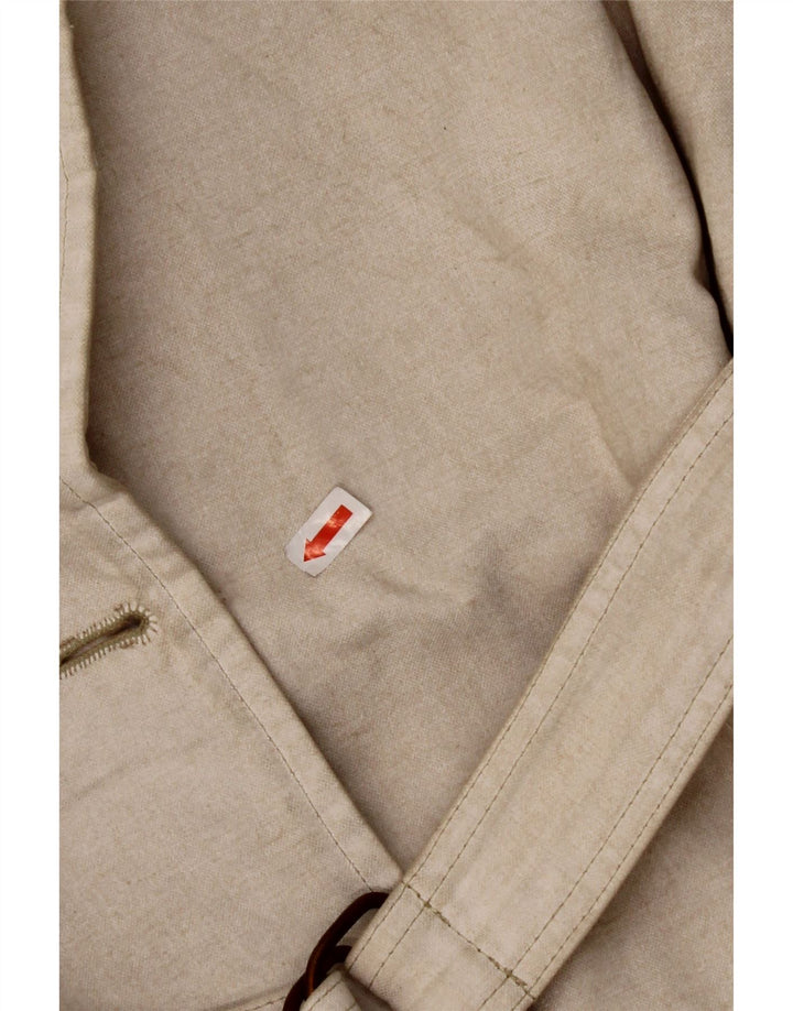 MURPHY & NYE Zweireihiger Damenmantel UK 14 Mittelbeige Baumwolle