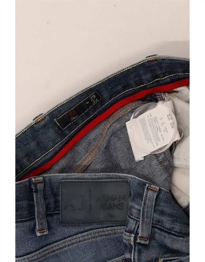 Armani Damen Slim Jeans W29 L34 Blaue Baumwolle