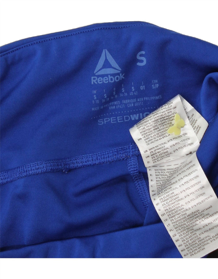 REEBOK Womens Leggings UK 8/10 Small  Blue Colourblock Polyester Vintage Reebok and Second-Hand Reebok from Messina Hembry 