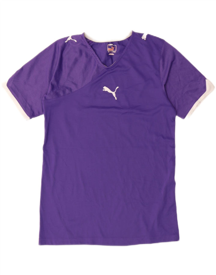 PUMA Mens Graphic T-Shirt Top Small Purple Polyester Vintage Puma and Second-Hand Puma from Messina Hembry 