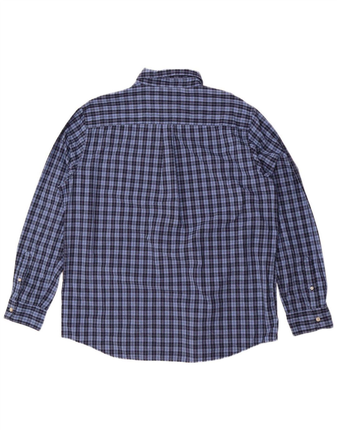Chaps Herren-Flanellhemd XL, blau kariert, Baumwolle