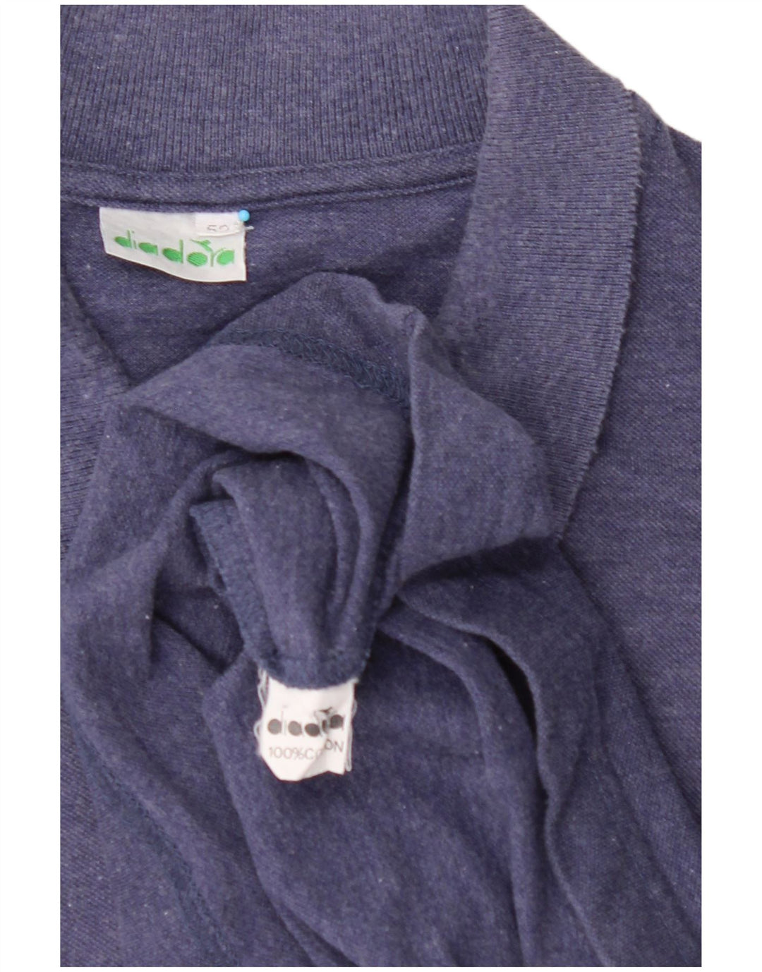 DIADORA Mens Long Sleeve Polo Shirt IT 52 Large Blue