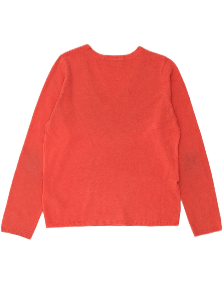 Marks & Spencer Damen-Pullover mit V-Ausschnitt, UK 12, Mittelrot, Acryl