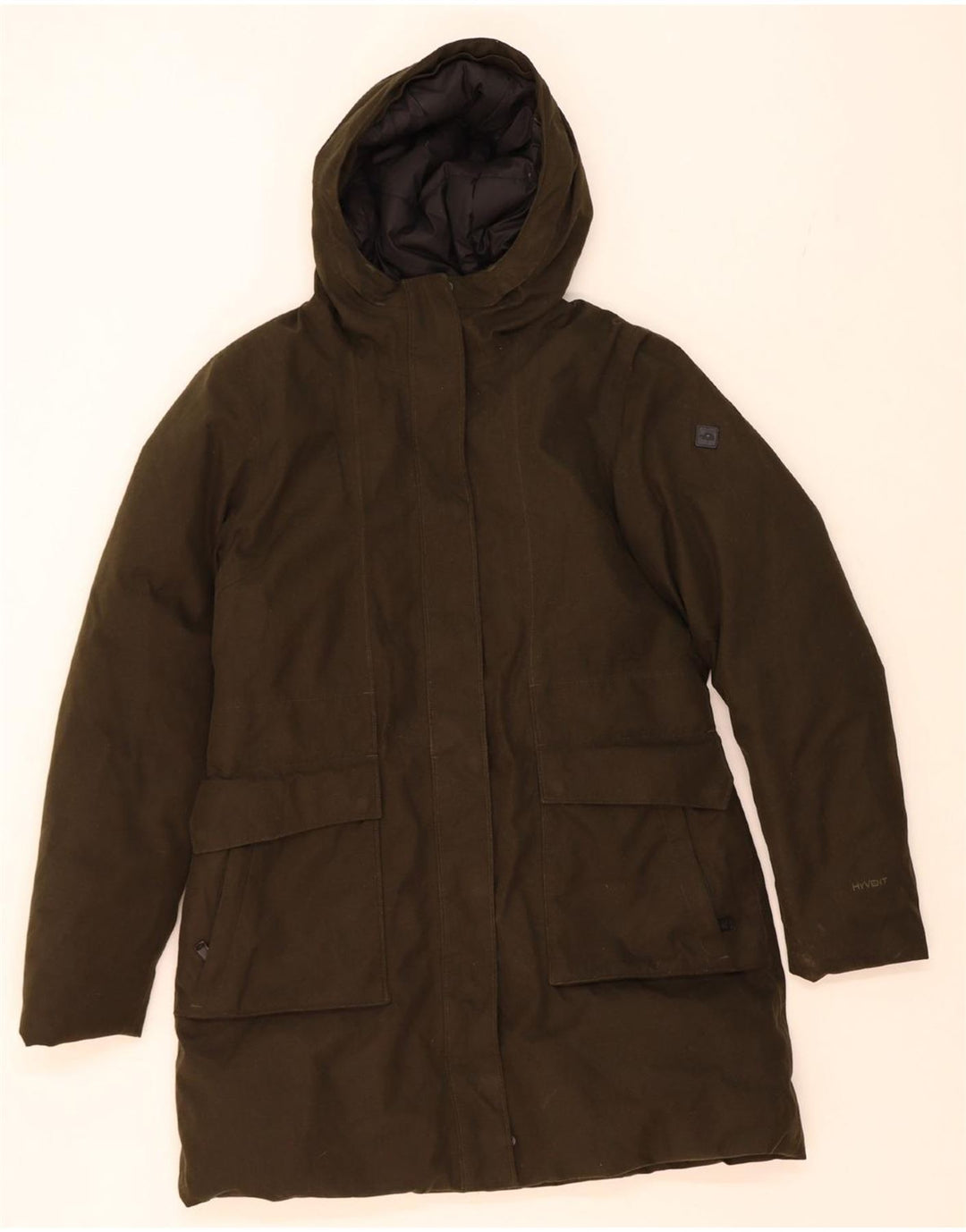 THE NORTH FACE Womens Hooded Windbreaker Coat UK 14 Medium Khaki Polyester Vintage The North Face and Second-Hand The North Face from Messina Hembry 
