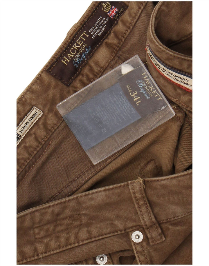 HACKETT Herren Slim Freizeithose W34 L34 Braune Baumwolle