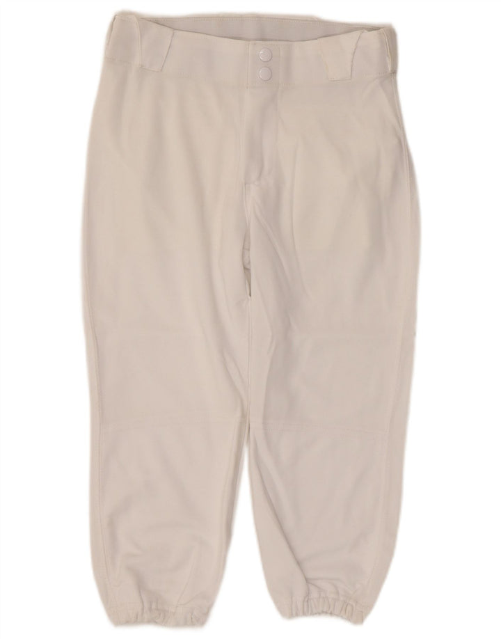 Russell Athletic Damen Jogger-Caprihose, Größe S, W26, L17, Weiß