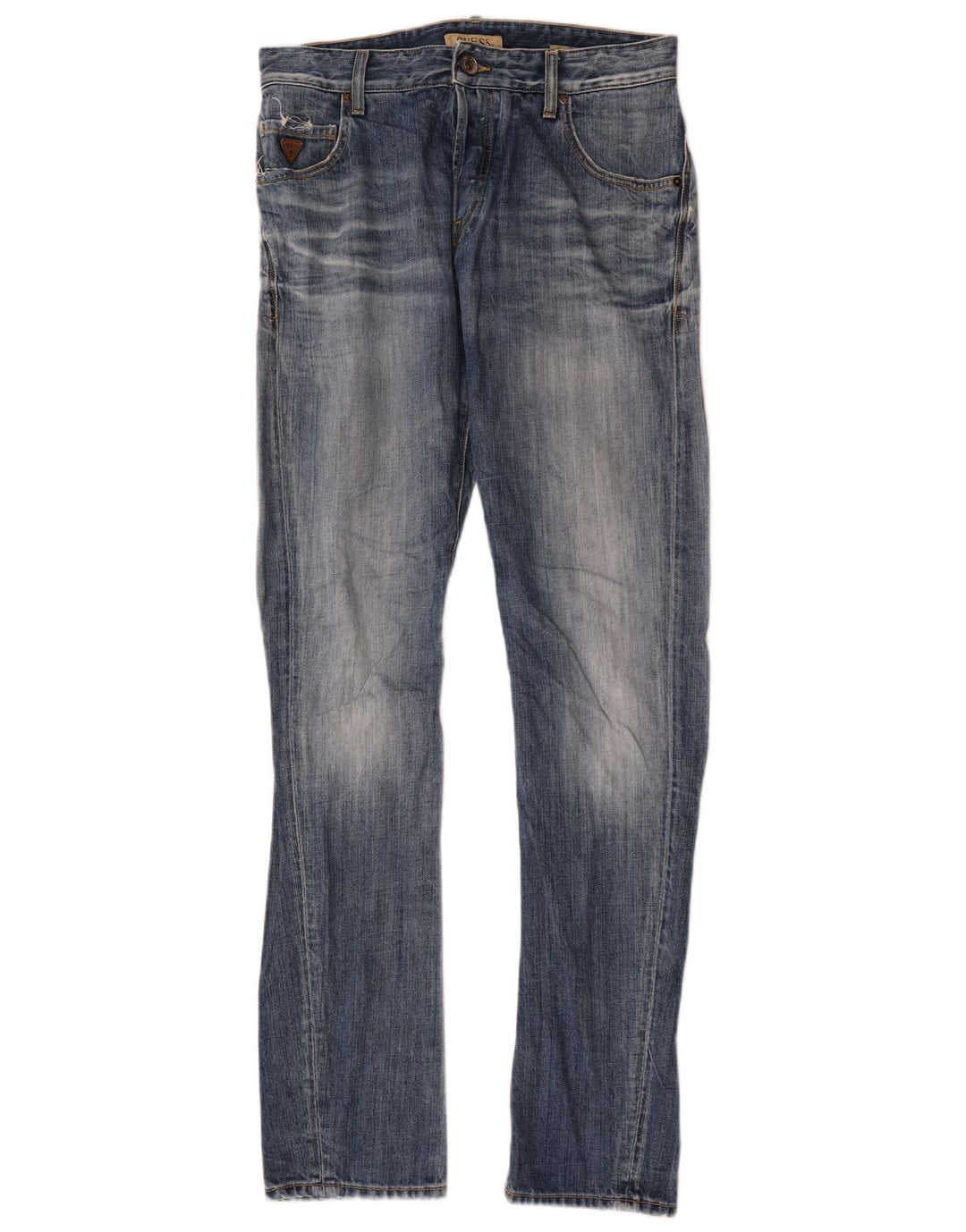 Guess Herren Slim Jeans W30 L34 Blaue Baumwolle