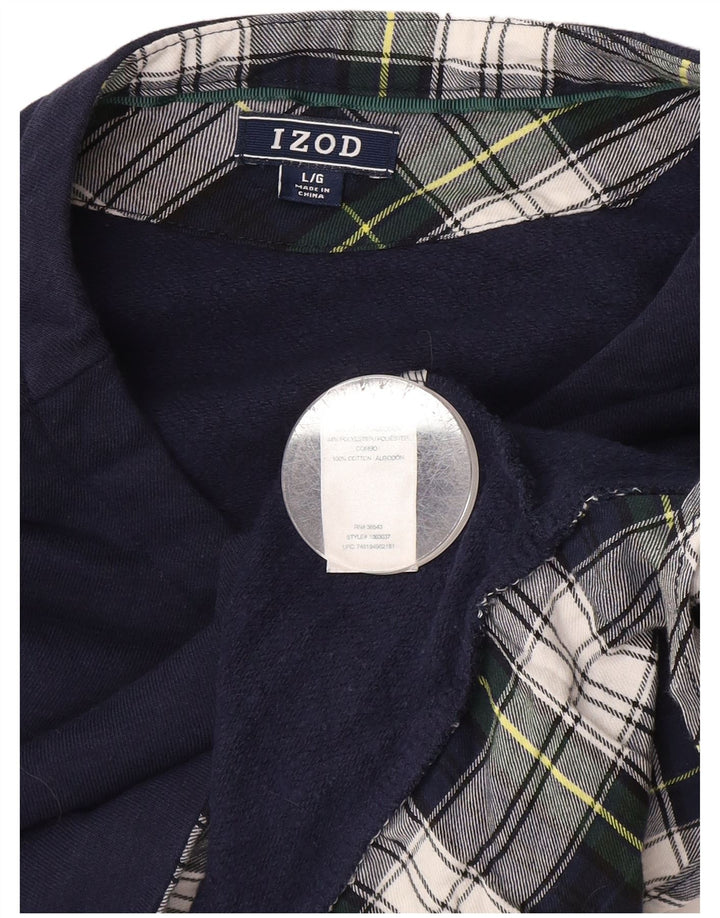 Izod Damen-Sweatshirt-Pullover, UK 16, Größe L, Marineblau, Baumwolle