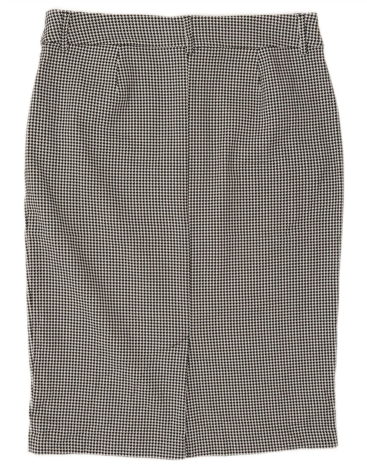 Marks & Spencer Damen Bleistiftrock UK 16 Large W32 Grauer Hahnentritt