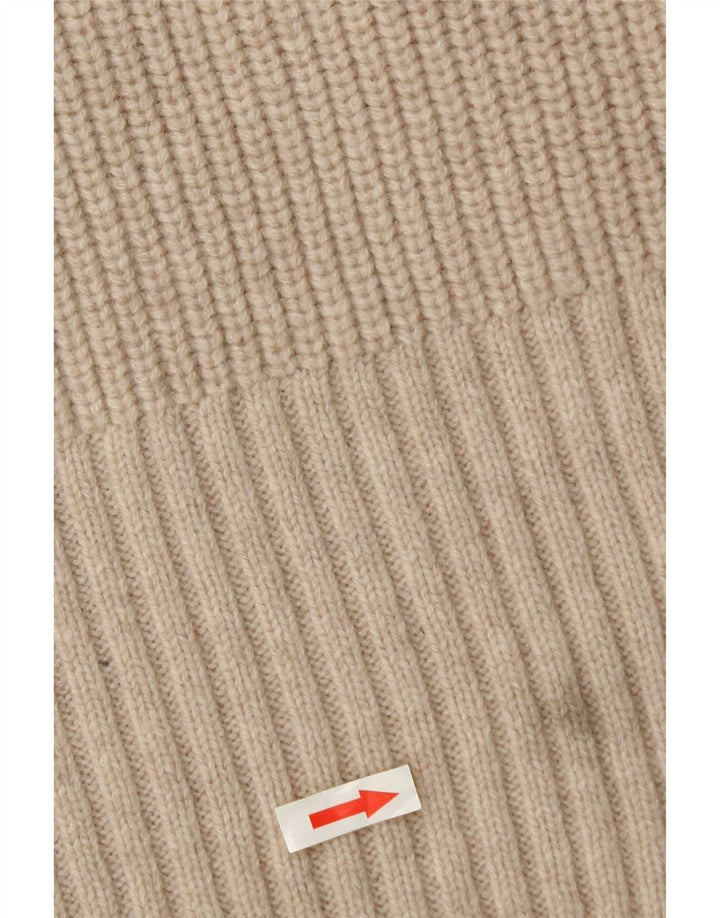 Zara Damen-Pullover mit Rollkragen, übergroß, Gr. 10, Größe S, beige Wolle