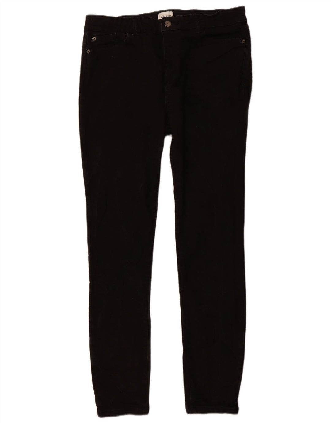 WHITE STUFF Damen-Jeans mit hoher Taille, Röhrenjeans, UK 14, Größe L, W32, L29, Schwarz