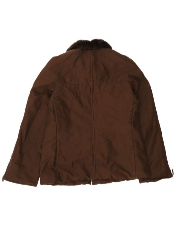 Marella Damen Bomberjacke UK 12 Mittelbraunes Polyester