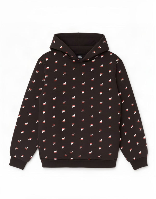 Fila Kapuzenpullover mit Grafik für Jungen, 13–14 Jahre, schwarzes Polyester