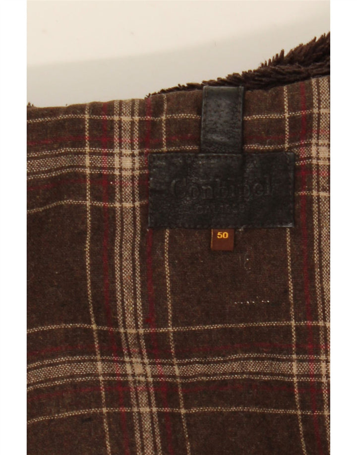 Conbipel Herren-Lederjacke mit Kapuze IT 50 Mittelbraunes Leder