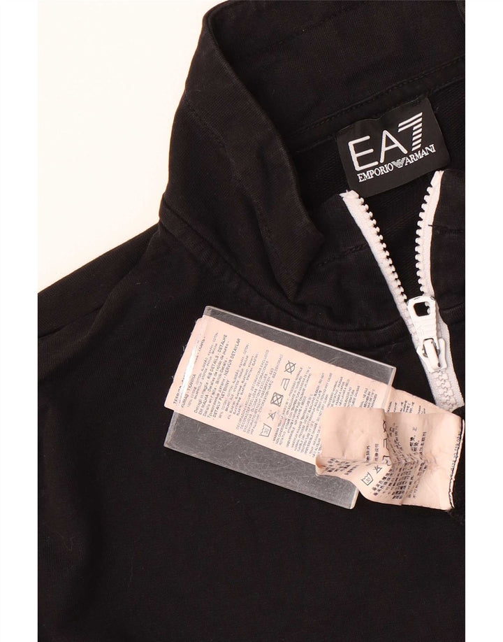 Emporio Armani Herren Grafik-Trainingsanzug-Oberteil, Jacke, Mittelschwarz, Baumwolle