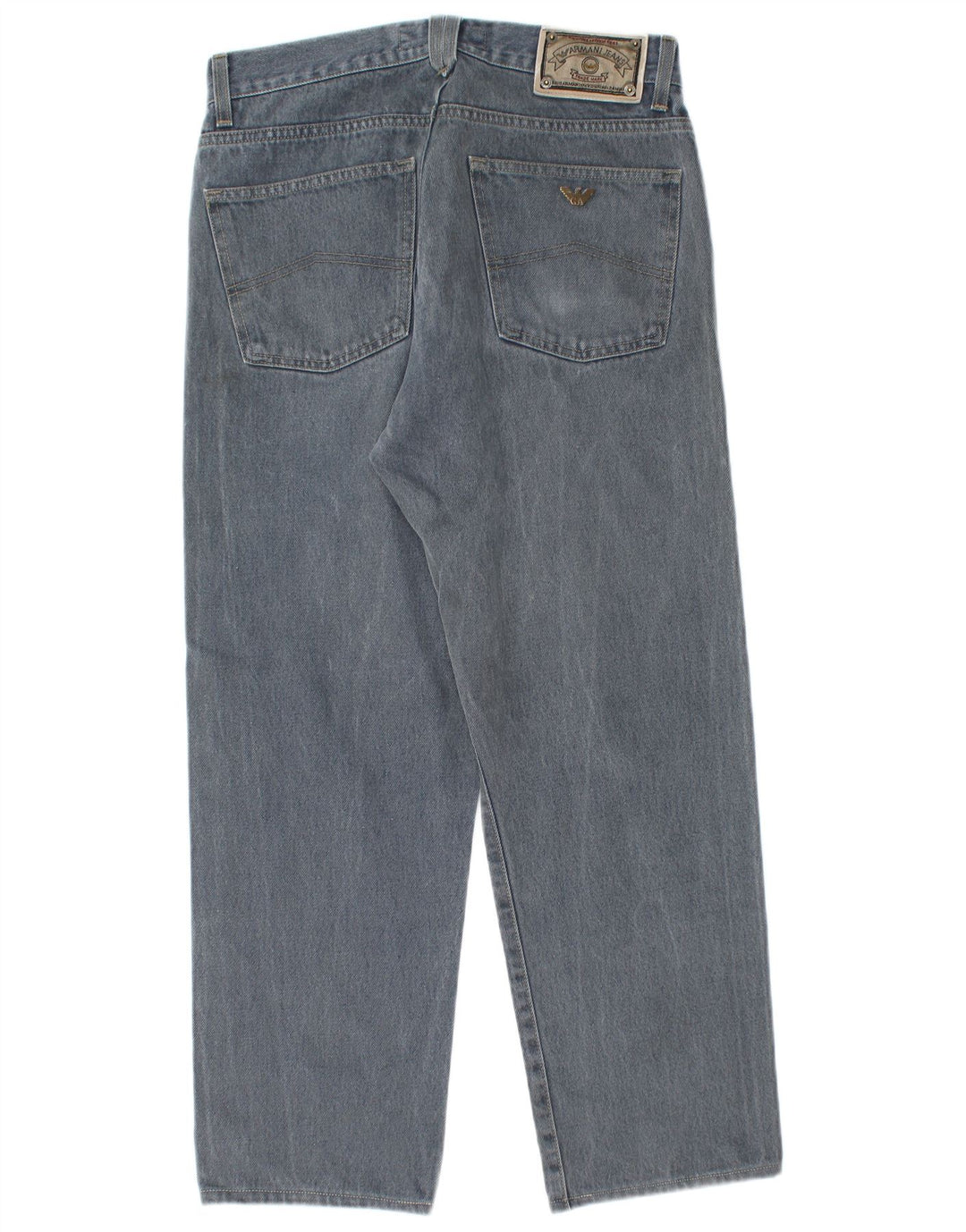 Armani Herren Straight Jeans W33 L27 Blaue Baumwolle