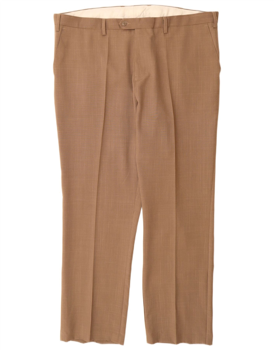 COTTON TRADERS Gerade Herren-Anzughose W42 L31 Beige Polyester