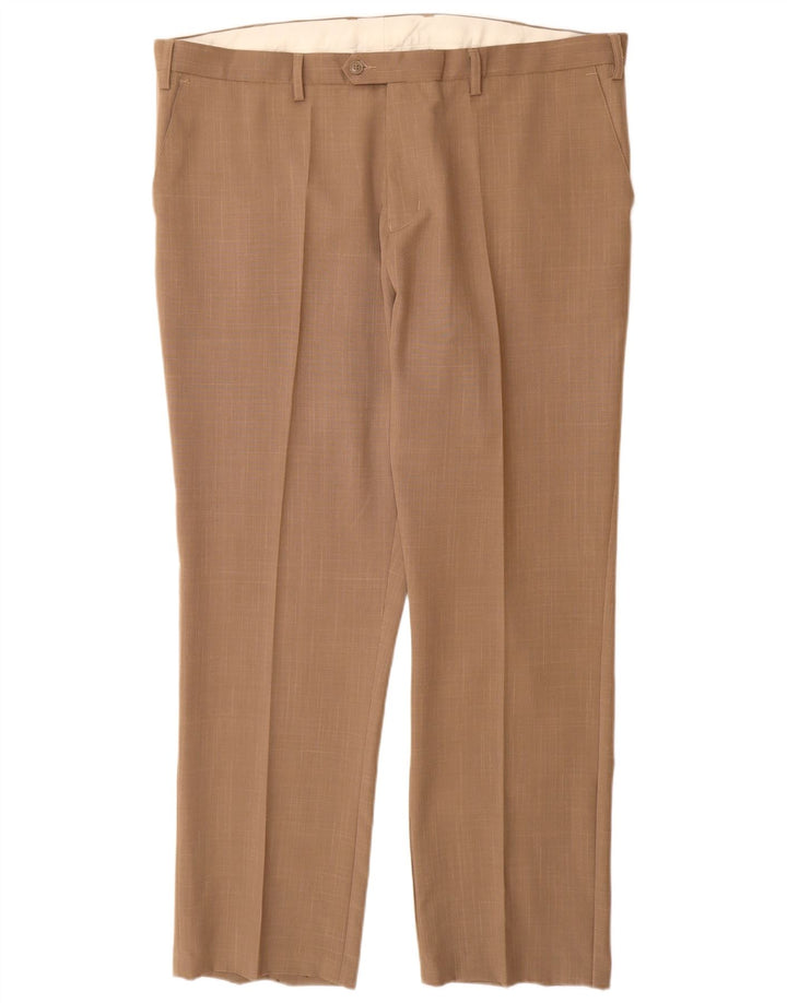 COTTON TRADERS Gerade Herren-Anzughose W42 L31 Beige Polyester