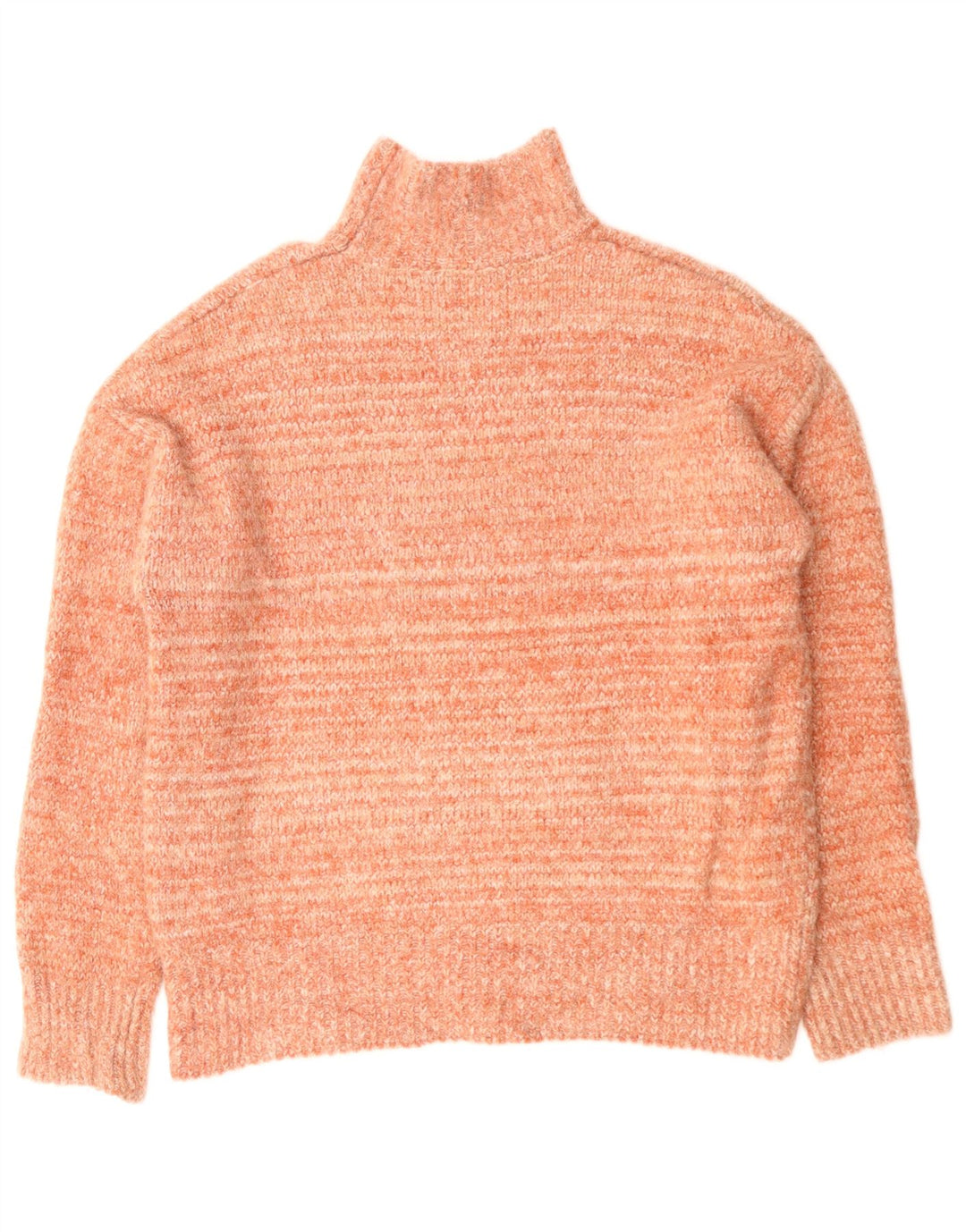 ZARA Damen-Pullover, übergroß, Rollkragenpullover, Gr. 6, XS, Orange, Polyester
